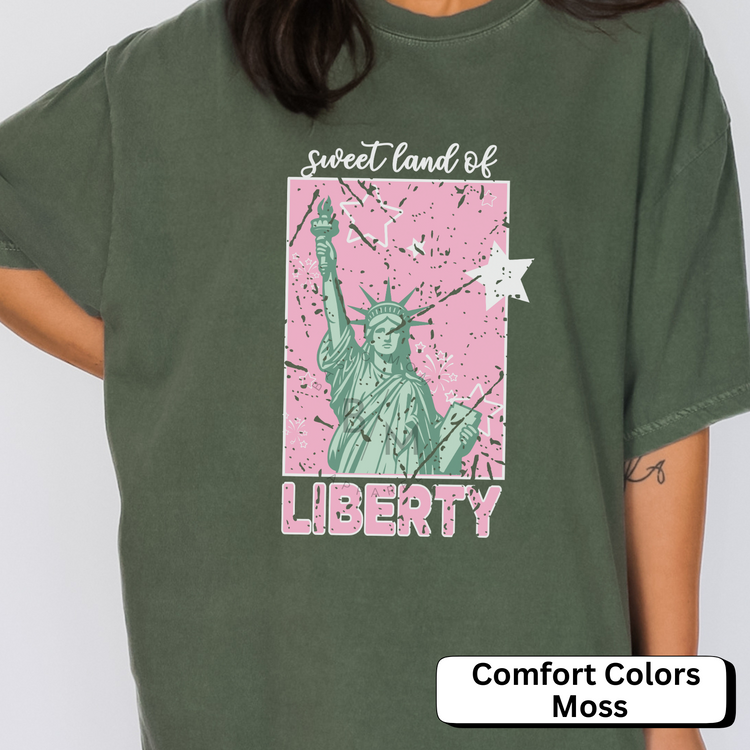 Comfort Colors® Sweet Land of Liberty Shirt, Trendy Shirt, 4th of July Shirt. Comfort Colors Tee