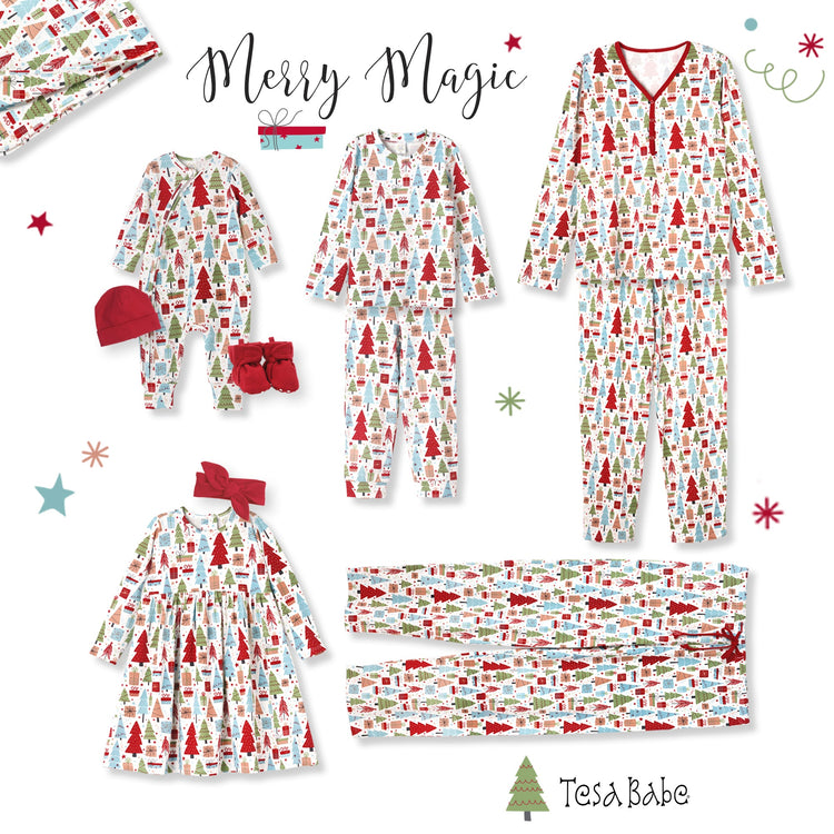 Christmas Merry Baby Bamboo Zipper Romper - Family Matching