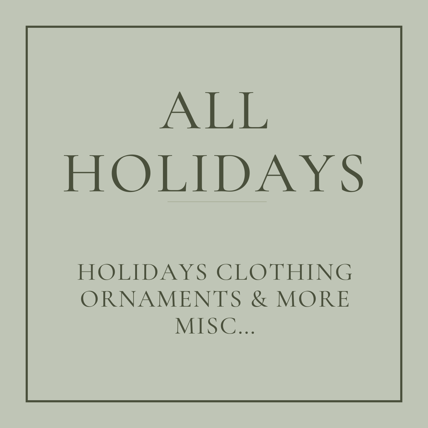 All Holiday Items